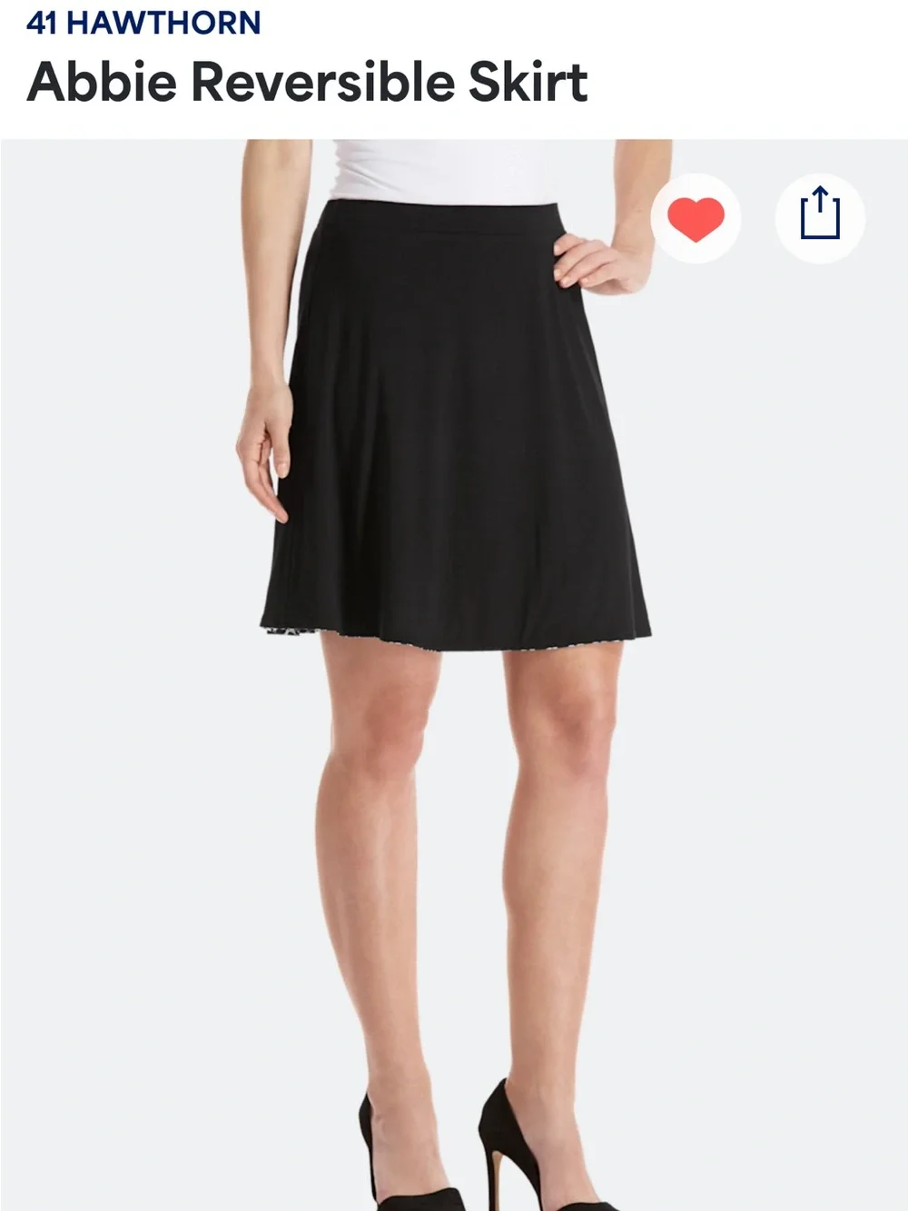 41 Hawthorn Abbie Reversible Black skirt
